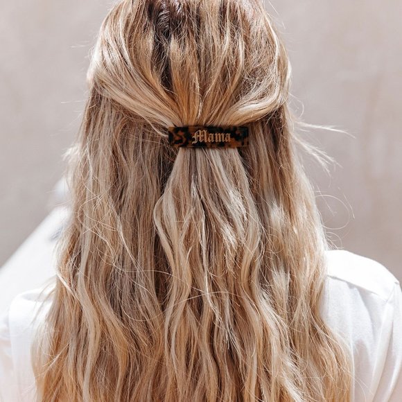 TORTOISE matching MAMA + MINI me HAIR CLIP SET Barrette NEW - Picture 2 of 4